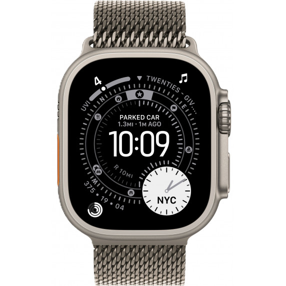 Apple Watch Ultra 3 49mm Natural Titanium Milanese Loop / Natural Titanium Case