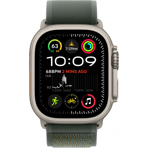 Apple Watch Ultra 2 49mm Trail Loop Green / Titanium Case