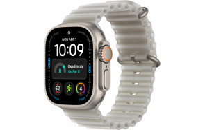 Купить Apple Watch Ultra 4 49mm Ocean Band Translucent Gray  / Natural Titanium Case