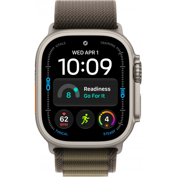 Apple Watch Ultra 4 49mm Alpine Dark Olive / Natural Titanium Case