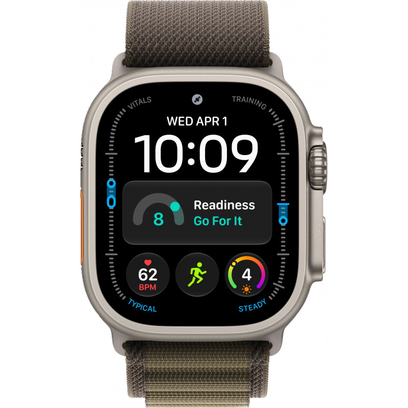 Apple Watch Ultra 4 49mm Alpine Dark Olive / Natural Titanium Case