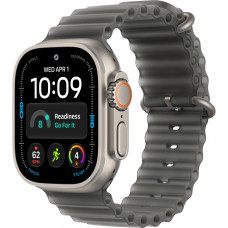Купить Apple Watch Ultra 4 49mm Ocean Band Translucent Black  / Natural Titanium Case
