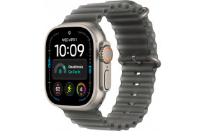 Купить Apple Watch Ultra 4 49mm Ocean Band Translucent Black  / Natural Titanium Case