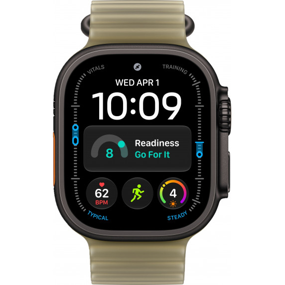 Apple Watch Ultra 4 49mm  Ocean Band Translucent Kelp / Black Titanium Case