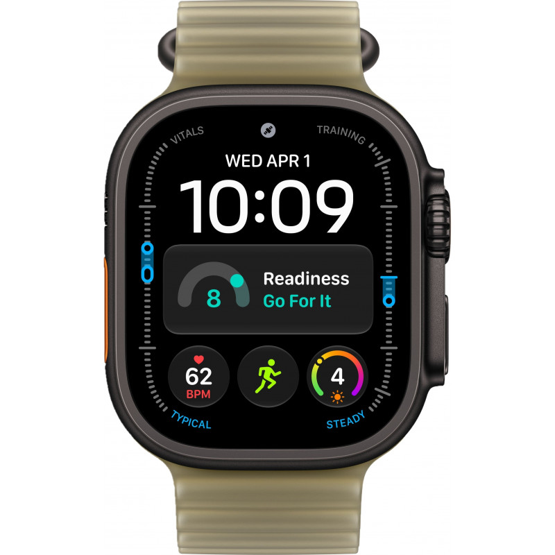 Apple Watch Ultra 4 49mm  Ocean Band Translucent Kelp / Black Titanium Case