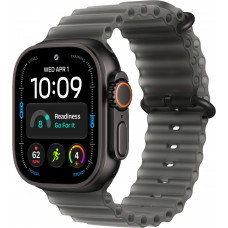 Купить Apple Watch Ultra 4 49mm Ocean Band Translucent Black  / Black Titanium Case