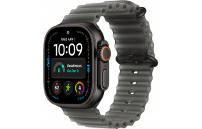 Купить Apple Watch Ultra 4 49mm Ocean Band Translucent Black  / Black Titanium Case